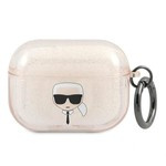 Etui KARL LAGERFELD Apple AirPods Pro Cover Glitter Karl`s Head Złoty Case
